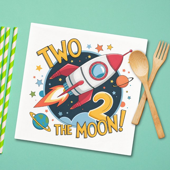 2. Geburtstag Zwei der Mond Serviette (Von Creator hochgeladen)