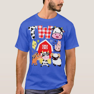 2. Geburtstag Zwei Jahre altes Thema Tiere Geburt T-Shirt