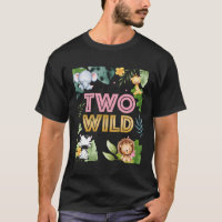 2. Geburtstag Zwei wilde Zweite Tag Tiertier Party