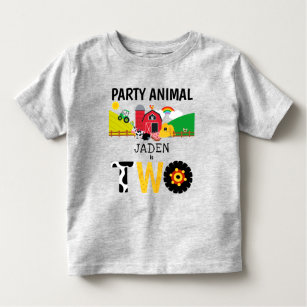 2. Geburtstag Zweijähriges altes Party Tier Kleinkind T-shirt