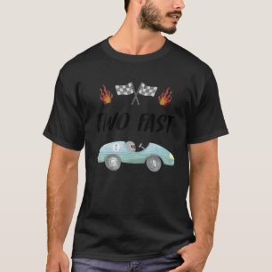 2. Geburtstag Zweites Rennwagen Zweites Party F T-Shirt
