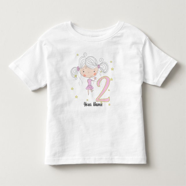2. GeburtstagPrinzessin Kleinkind T-shirt (Vorderseite)
