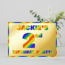 2. Geburtstags-Party — Spaß, Regenbogenspektrum "2