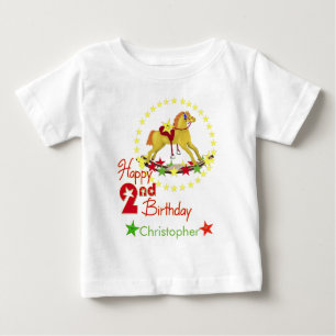 2. Geburtstags-Schaukelpferd Baby T-shirt