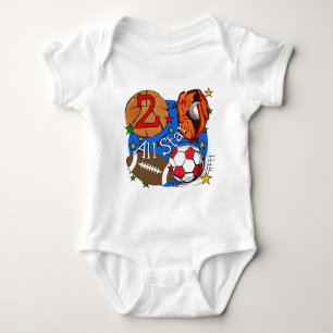 2. Geburtstags-T-Shirts und Geschenke All Stars Baby Strampler