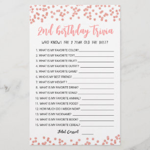 2. Geburtstags-Trivia-Spiel