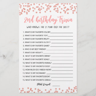 2. Geburtstags-Trivia-Spiel