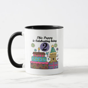 2. Geburtstags-Welpen-T-Shirts und Geschenke Tasse