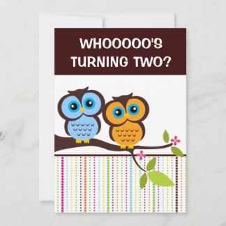 2. Geburtstagsfeier Einladungen zum Thema Owl