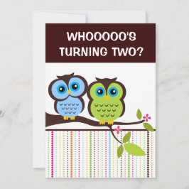 2. Geburtstagsfeier Einladungen zum Thema Owl