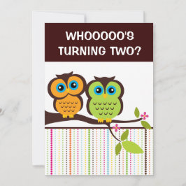 2. Geburtstagsfeier Einladungen zum Thema Owl
