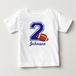 2. Geburtstagsjungenfußball personalisiert Baby T-shirt