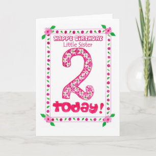 2. Geburtstagskarte für eine kleine Schwester Karte
