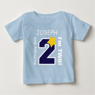 2. Geburtstagskind BLAU Einjähriger Individuelle N Baby T-shirt