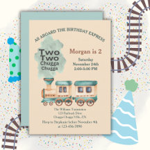 2. Geburtstagszug Party Alle Zimmer Wasserfarbe