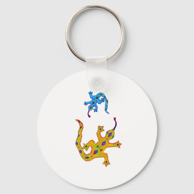 2 Geckos Schlüsselanhänger (Vorderseite)