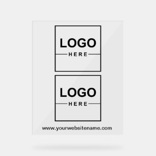 2 Geschäftslogos Professionelles Acrylschild