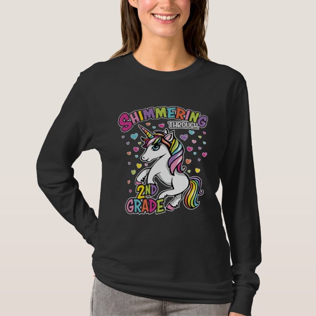 2 Grade  for students and teachers women unicorn T-Shirt (Vorderseite)