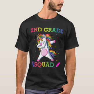 2. Grade Squad Dabbing Einhorn zurück zur Schule T-Shirt