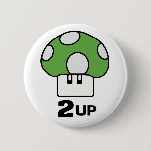 2 herauf Pilz Knopf Button