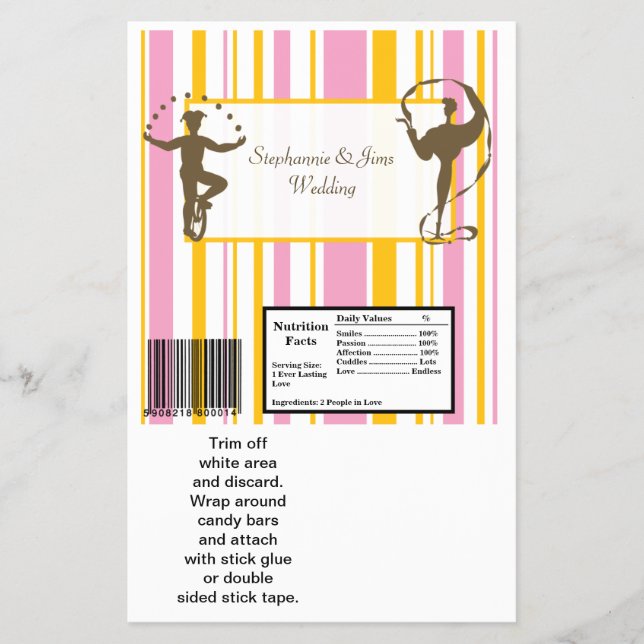 2 Hershey's Large Bar Wrapper Carnival Flyer (Vorne)