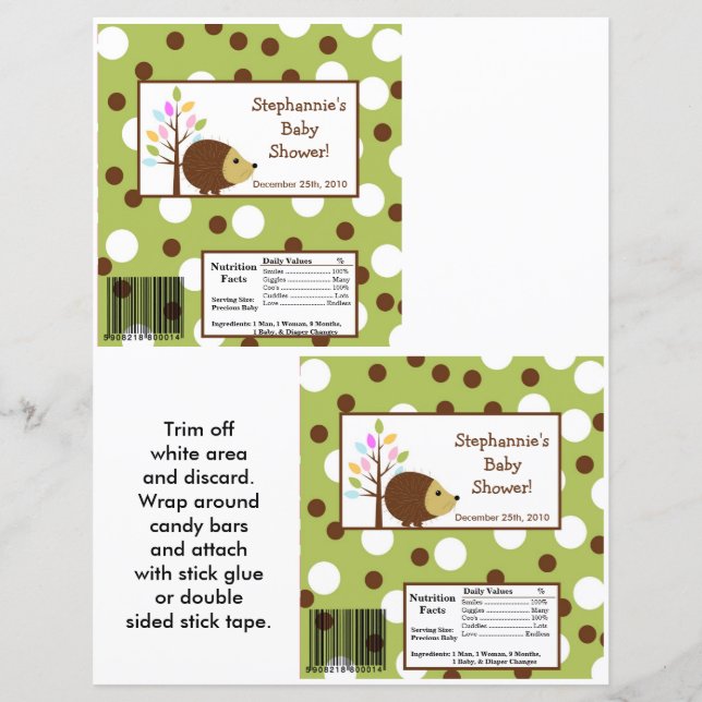 2 Hershey's Large Bar Wrapper Forest Friends (Vorderseite)