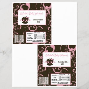2 Hershey's Large Bar Wrapper Girly Pink Punk Skul Flyer