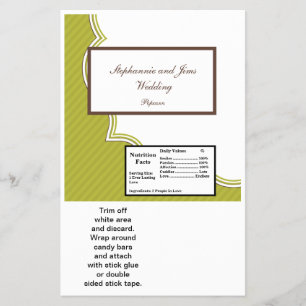 2 Hershey's Large Bar Wrapper Green and Brown Flyer