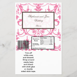 2 Hershey's Large Bar Wrapper Pink Chandelier Flyer