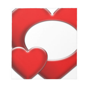 2 Herz - Rahmen Notizblock