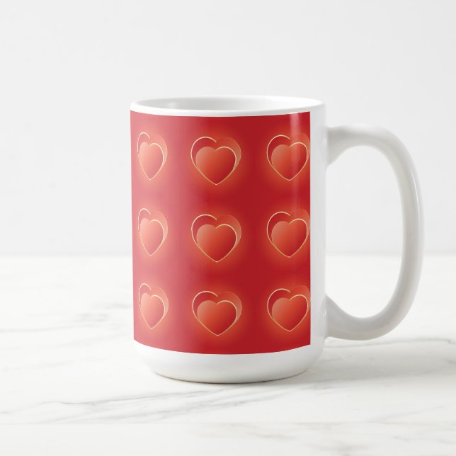 2 Herzen Kaffeetasse (Rechts)