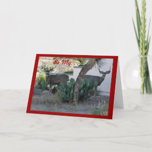 2 Hirsch-Valentinsgruß-Karte Feiertagskarte