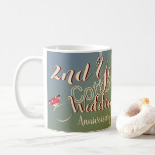 2. Hochzeitsjubiläum Maiglöckchen Kaffeetasse