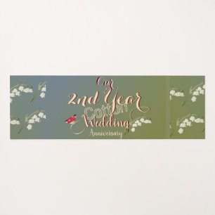 2. Hochzeitstag Baumwolle Yoga Matte