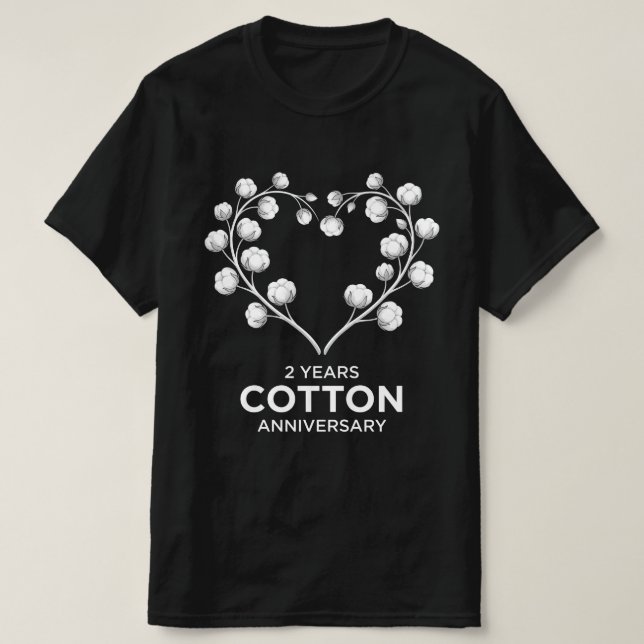 2. Hochzeitstag Herren T-Shirts (Design vorne)