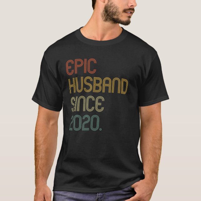 2. Hochzeitstag Vintager epischer Ehemann seit T-Shirt (Vorderseite)