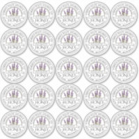 2" Honiglabel mit Staat Name und Lavendel-Blume