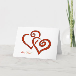 2 Hört Valentinstag individuelle Liebe Sie Feiertagskarte