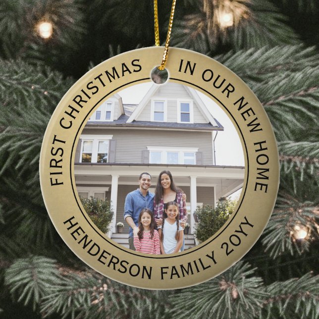 2 House Fotos Erste Weihnachten Neue Zuhause Imita Keramik Ornament (Von Creator hochgeladen)