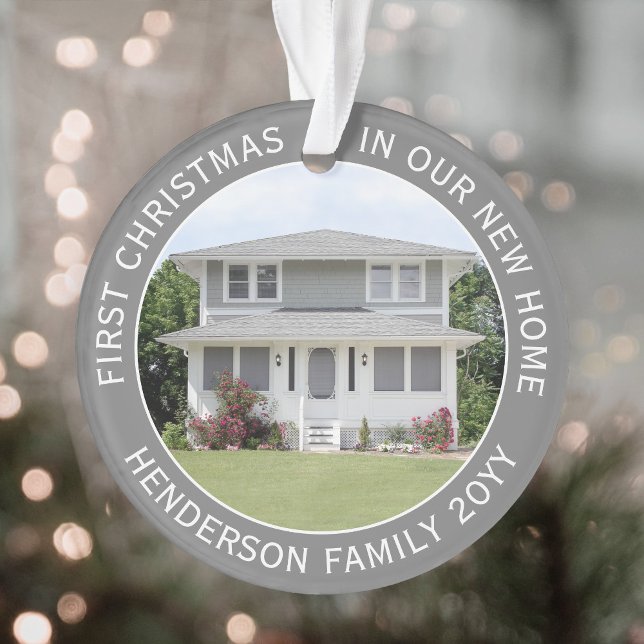 2 House Pictures First Xmas Neue Zuhause Grau & We Ornament (Von Creator hochgeladen)