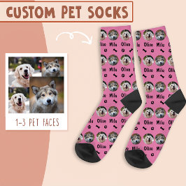 2 Hunde 2 Bezeichnungen Personalisiertes Hunde-Fot Socken