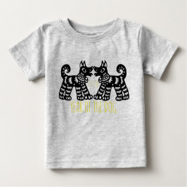 2 Hunde für ErdNeujahrsfest-Baby 2018 2 Baby T-shirt