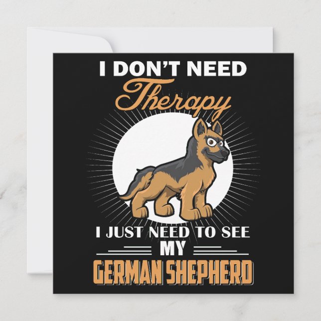 2 I Don't Need Therapy I Just Need To See My Germa Einladung (Vorderseite)