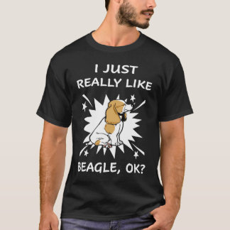 2 Ich mag einfach wirklich Beagle T-Shirt