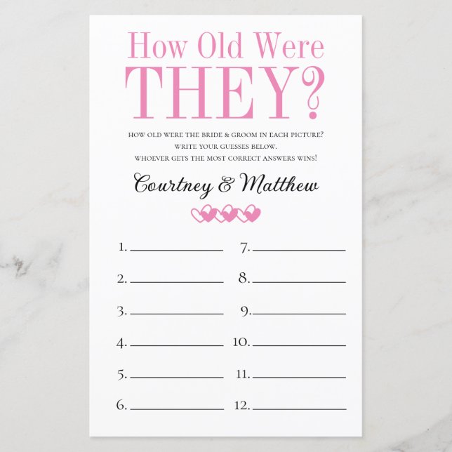 2 in 1 Brautparty Games (Vorderseite)