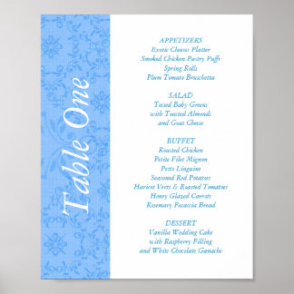 2-in-1 Hochzeittisch-Tische und Menüs Poster