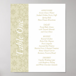 2-in-1 Hochzeittisch-Tische und Menüs Poster