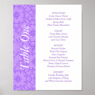 2-in-1 Hochzeittisch-Tische und Menüs Poster