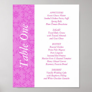2-in-1 Hochzeittisch-Tische und Menüs Poster