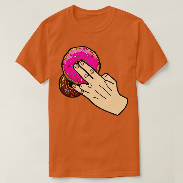 2 IN DER PINKE UND EINE IN DER STINKE DOUGHNUT T-Shirt (Design vorne)